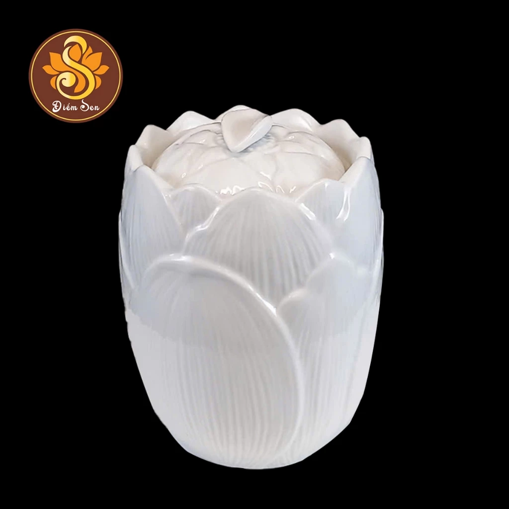 HŨ CỐT GỐM BÚP SEN